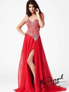 Mac Duggal 81952 Red Stunning Pageant Gown Dress Flash SALE!! sz 2 - Picture 1 of 2
