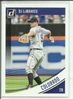 2018 Panini Donruss #105 D.J. LeMahieu Colorado Rockies - Image 1 of 2