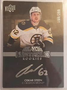2021-22 SPx UD BLACK LUSTROUS ROOKIES AUTO BRUINS - OSKAR STEEN /299 - Picture 1 of 2