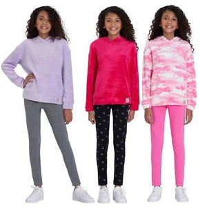 NWT Lucky Brand Girl's Youth 2-Piece Plush Velour Hoodie & Leggings Set  XS-L - Picture 1 of 25
