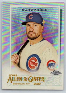 2020 Topps Allen and Ginter Chrome Refractors #239 Kyle Schwarber (ref Y00603) - Picture 1 of 2