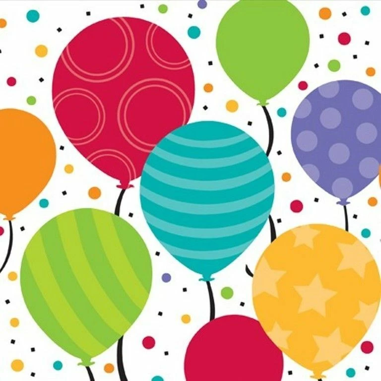 Bright Shimmering Balloons Beverage Napkins 16 ct - Image 1 of 1