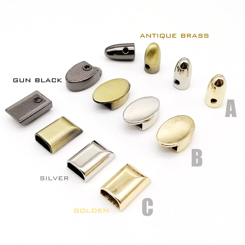 10X Metal Leather Bag Handbag Zipper Stopper Zip End Stop Lock Tail Plug Repair