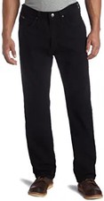 Lee Mens Relaxed Fit Straight Leg Jean Double Black Size 38W x 34L