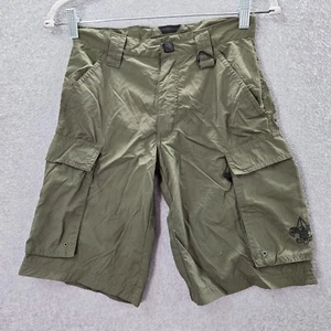 Boy Scouts of America Boys Shorts Large Green Cargo Straight Belted - Picture 1 of 10