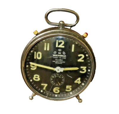 Alarm Clock Three In One Vintage Wehrle Alarm Clock (صنع المانيا الغربية) #74 - Image 1 of 4