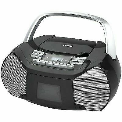 Naxa NPB-268 Portable CD Boombox - Silver/Black