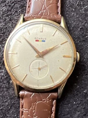 De colección Para Hombre Benrus Grande 34MM 10K GF BB14 17J Cuerda Manual Correr Foto 1 de 4
