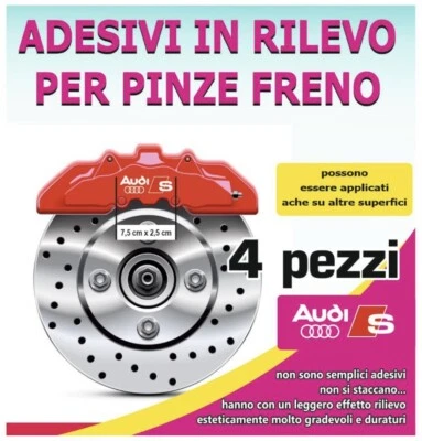 Adesivo Pinze Freno Audi S Line - Immagine 1 di 2