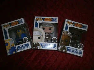 FUNKO POP! STAR WARS 3ER SET GAMESTOP EXKLUSIV r2 b1 Han Chewy - Bild 1 von 7