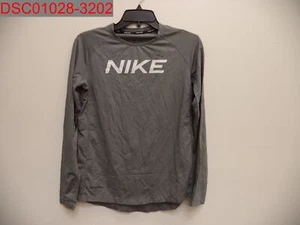 Nike Boys Carbon Heather Pro Dri-FIT Long Sleeve Performance Training T-Shirt XL - Picture 1 of 7