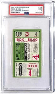 1935 World Series Game 4 Ticket Tigers @ Cubs PSA 2 - Picture 1 of 3