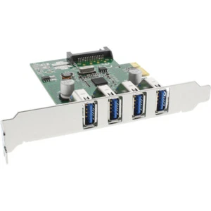 InLine Schnittstellenkarte, 4x USB 3.0, PCIe, inkl. Low-Profile Slotblech - Bild 1 von 2