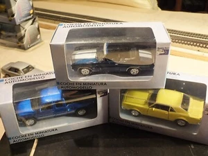 Lotto 3 modelli Chevrolet Silverado '99 Chevelle SS454 '71 Camaro '68 1/43 M/B - Picture 1 of 4