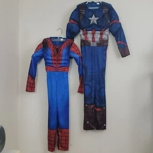 Captain America & Spiderman Super Hero Kids Costumes S - Picture 1 of 11