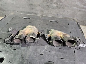 17-19 MERCEDES E43 AMG W213 EXHAUST TAIL PIPE TIP REAR LEFT & RIGHT PAIR OEM - Picture 1 of 8
