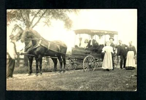 RPPC #48 AZO 1910s Family with Horse & Buggy, Unused - Picture 1 of 2