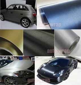 Pegatina de vinilo de aluminio cepillado mate metálico envolvente para todo el automóvil 50 pies / 65 pies / 98 pies - Imagen 1 de 19