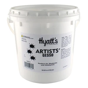 Hyatt's Artists’ Gesso Primer for Acrylic Painting | 1 Gallon (128 fl oz) Whi... - Picture 1 of 4