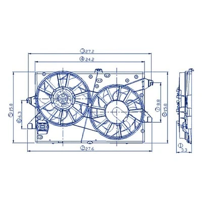 Radiator Cooling Fan Shroud Assembly For Mercury Cougar 1999-2002 F8RZ8C607GE - Image 1 of 2