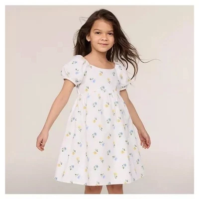 Vestido Janie and Jack The Posy Perfecto Niñas 5 Blanco Floral Forrado Seersucker Foto 1 de 4