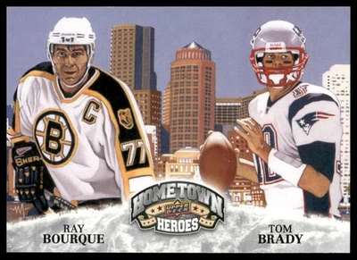 2009 Upper Deck Heroes #483 Ray Bourque / Tom Brady HH - Image 1 of 2