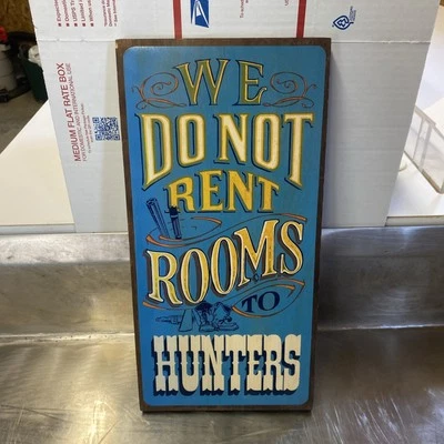 "Hermoso letrero de madera hecho a mano sin caza para cabaña casa de campo 15"" X 8""" Foto 1 de 3