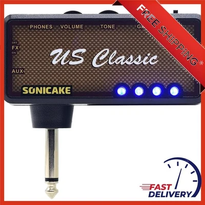 Classic Tweed Mini Guitar Amplifier - USB Rechargeable with Built-in Effects - Image 1 of 4