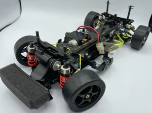 For parts TAMIYA TA03R TRF TA-03R TRF carbon chassis with ESC and motor - Picture 1 of 18