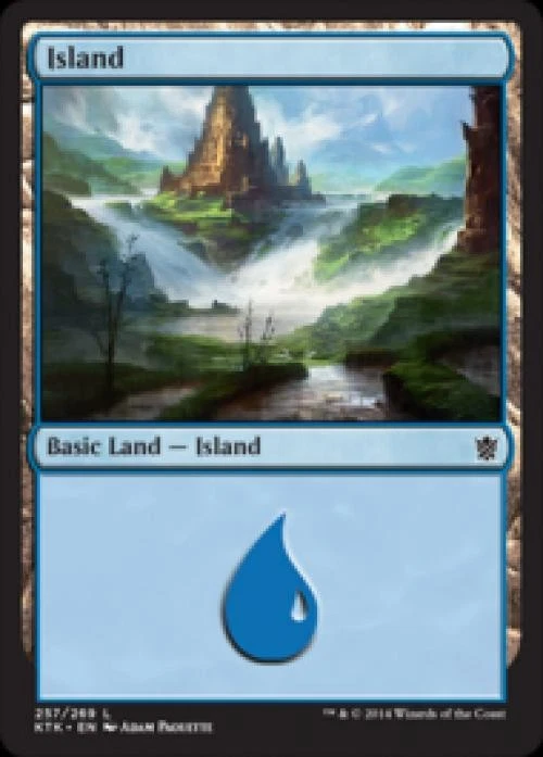 Island (257) -Foil Light Play MTG Khans of Tarkir - Image 1 of 1