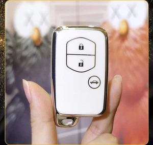 2pcs car key fob case covers for Toyota Camry Highlander Crown remote key shells - Picture 1 of 4