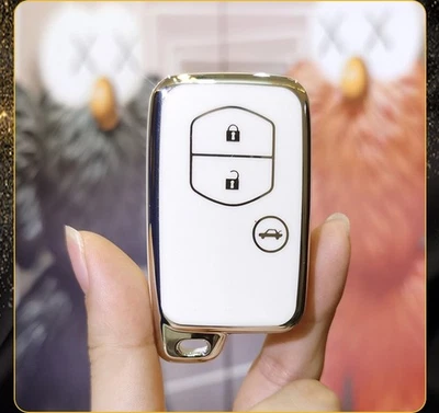 2pcs car key fob case covers for Toyota Camry Highlander Crown remote key shells - Image 1 of 4