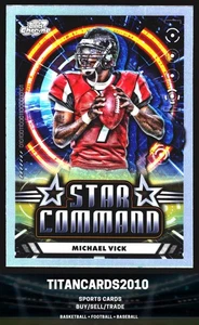 Michael Vick 2024 Topps Chrome Star Command Refractor Atlanta Falcons #SC-2 - Picture 1 of 2