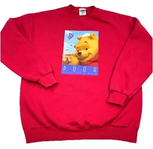 Sudadera De Colección Winnie The Pooh Hombres Mediana Cuello Redondo Suéter Y2K Años 2000 Disney - Imagen 1 de 10