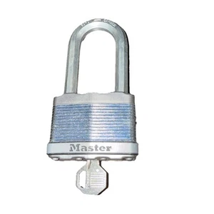 Master Lock Heavy Duty Outdoor Padlock w/ Key Silver 2-1/2" Wide 2-1/2" Shackle - Picture 1 of 4