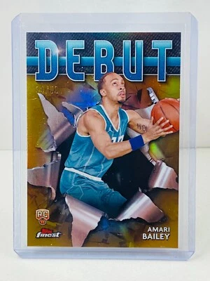 2023-24 Topps Finest Amari Bailey RC Debut Gold #34/50 - Image 1 of 2