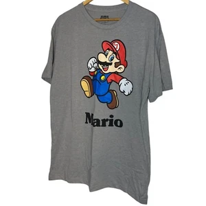 Super Mario Herren T-Shirt XL Large Grau Grafik Oberteil Kurzarm Nintendo Gamer - Bild 1 von 6