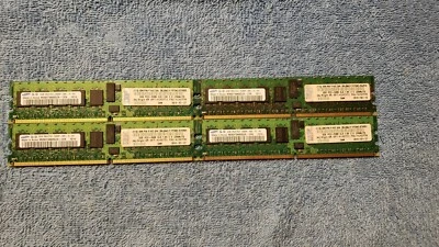 LOT of 4 2GB PC2-5300P-555-12-G3 Memory M393T5663QZA-CE6 Registered ECC - Image 1 of 3