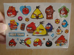 Angry Birds Multi Temporary Tattoos sheet Kid to Adult BRAND NEW type CG-066 - Picture 1 of 3