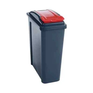 VFM Recycling Bin with Lid 25 Litre Red 384285 - Picture 1 of 3