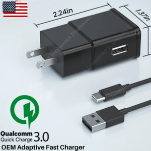 USB Charger Kit Android Phone Fast Charging Adapter USB Type C Cable For Samsung - Picture 1 of 16