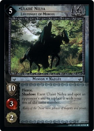 LOTR TCG FOTR Fellowship OT Ring Nelya Lieutenant of Morgul FOIL 1U233 M/GEMMINT - Image 1 of 1