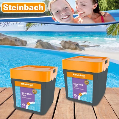 Steinbach Quattrotabs 200 g für Pool 2 x 5 kg Chlortabs Chlortabletten Multitabs - Bild 1 von 4