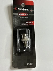 RadioShack Adapter BNC male To RCA phono Female #278-254 - Picture 1 of 3