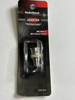 RadioShack Adapter BNC male To RCA phono Female #278-254 - Image 1 of 3