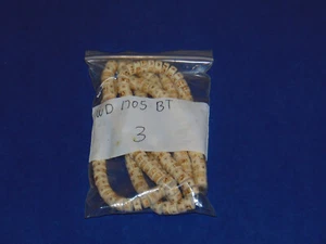 Hand Carved Etched White Wood Bead Strings 16 Inch Lot of 3 NOS - Picture 1 of 17