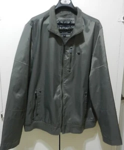 BUFFALO DAVID BITTON Vintage Men’s Gray Light-Weight Full-Zip Rain Jacket XXL - Picture 1 of 17