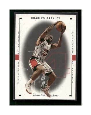 1998-99 SP Authentic Houston Rockets Basketball Card #37 Charles Barkley HOF - Image 1 of 4