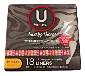 U By Kotex - Regular Barely There - 18 Liners - Picture 1 of 2