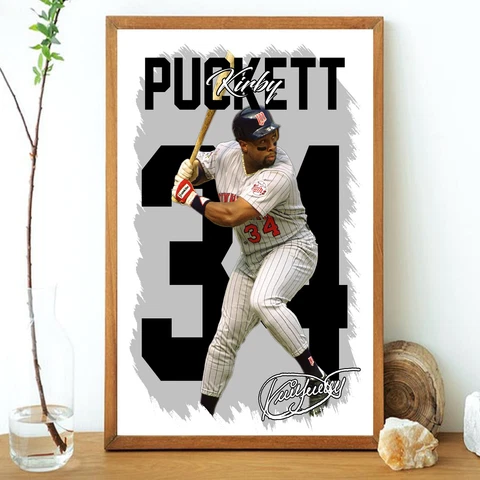 Kirby Puckett Minnesota Twins unframed poster gift for father,dad,grandfather Cover